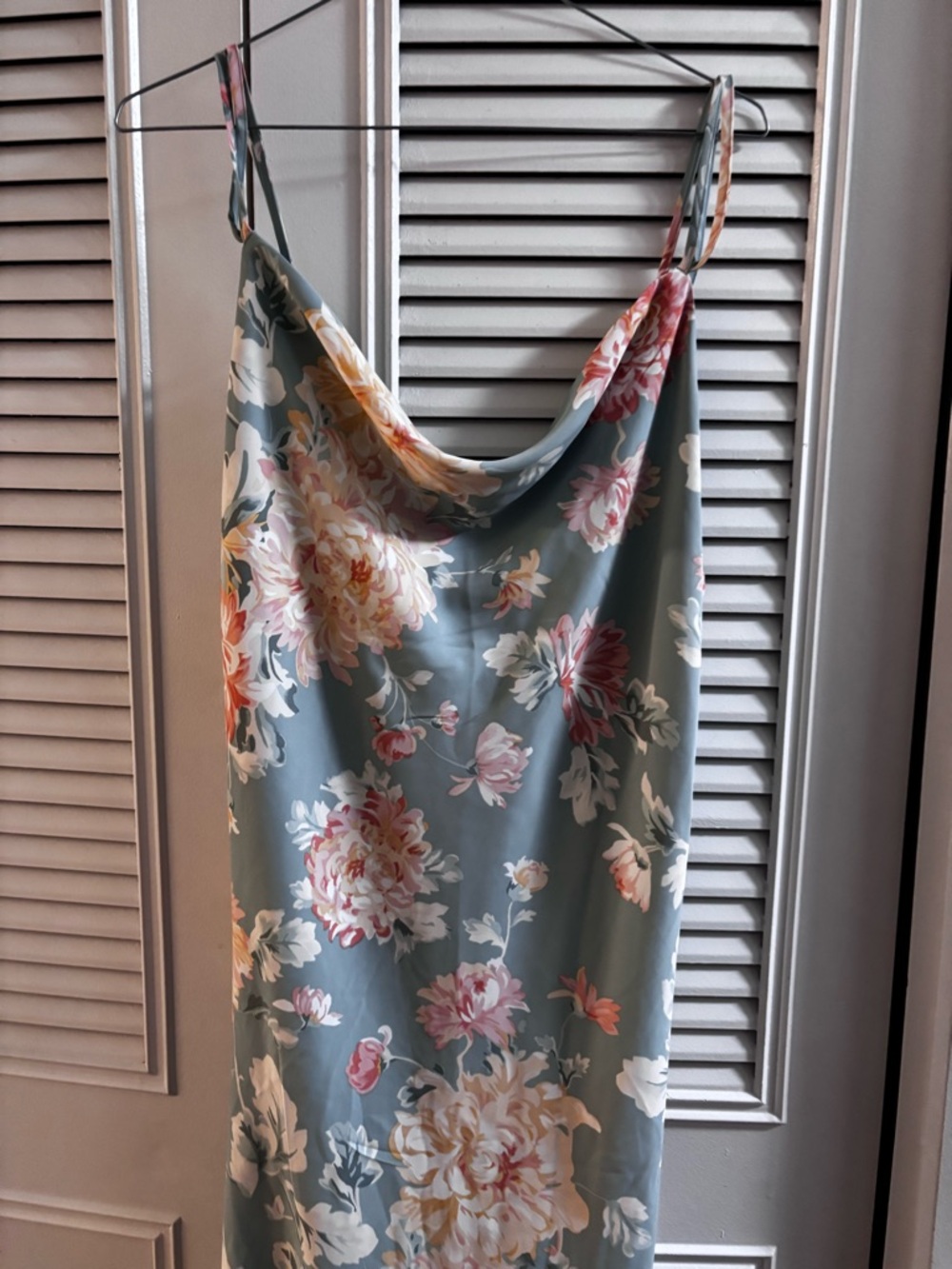 Abercrombie & Fitch floral satin cowl neck maxi slip dress - Picture 7 of 9